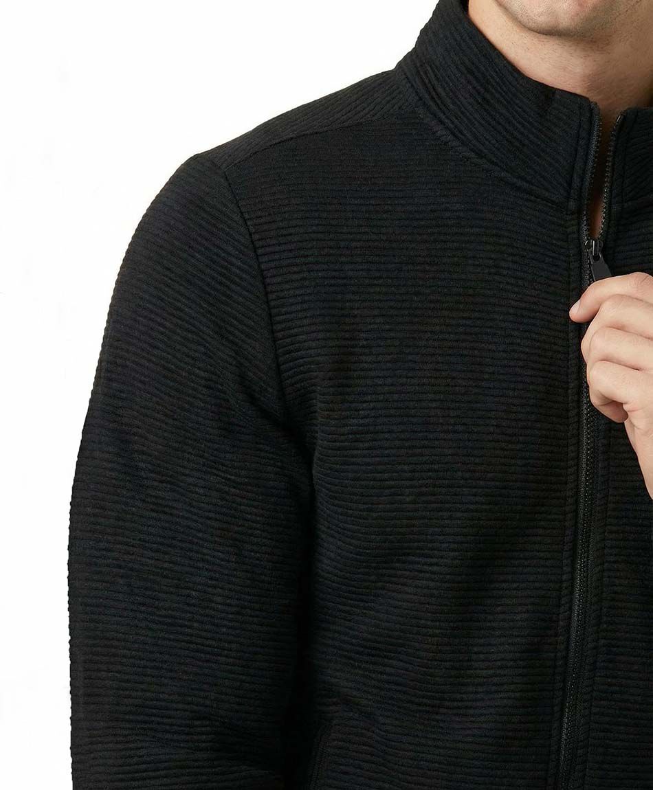 Campera hombre cierre completo negro