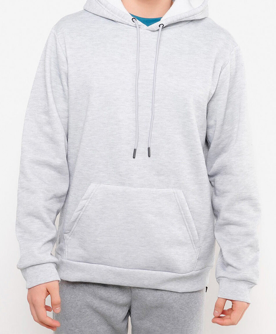Poler&oacute;n deportivo hombre liso gris