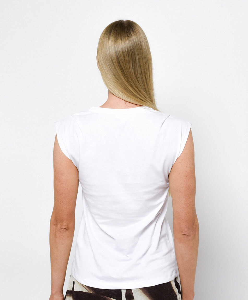 Remera mujer bordado golden