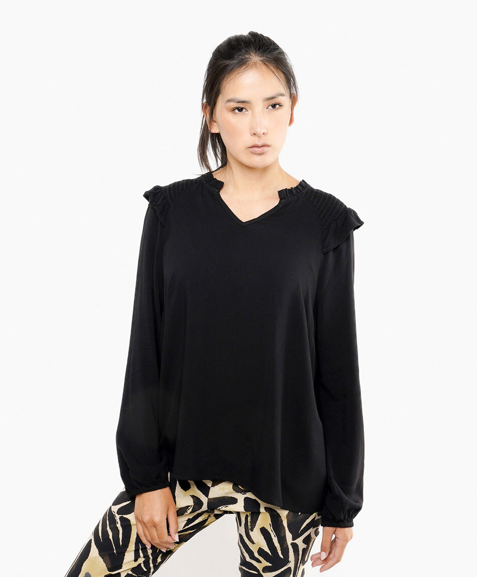 Camisa mujer negro esencial