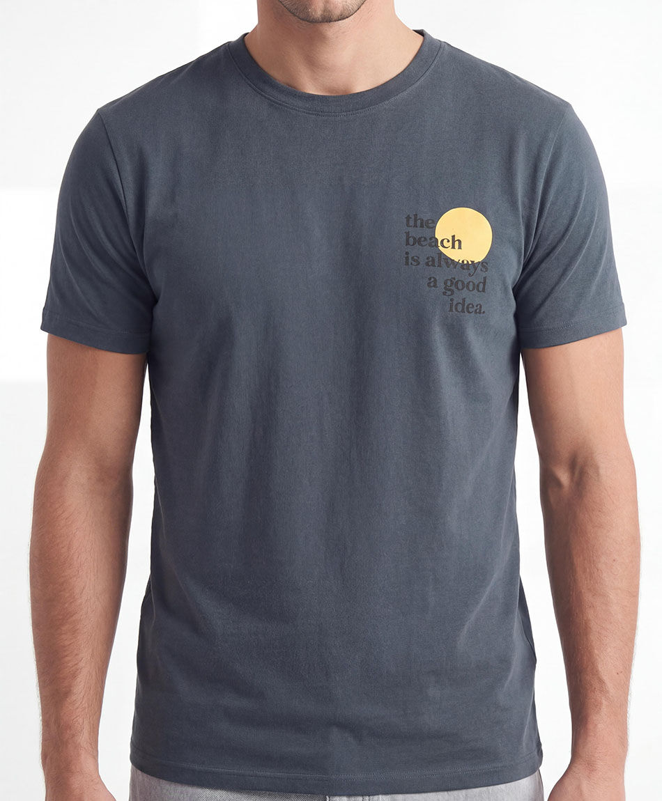 Remera hombre estampado tiny sun