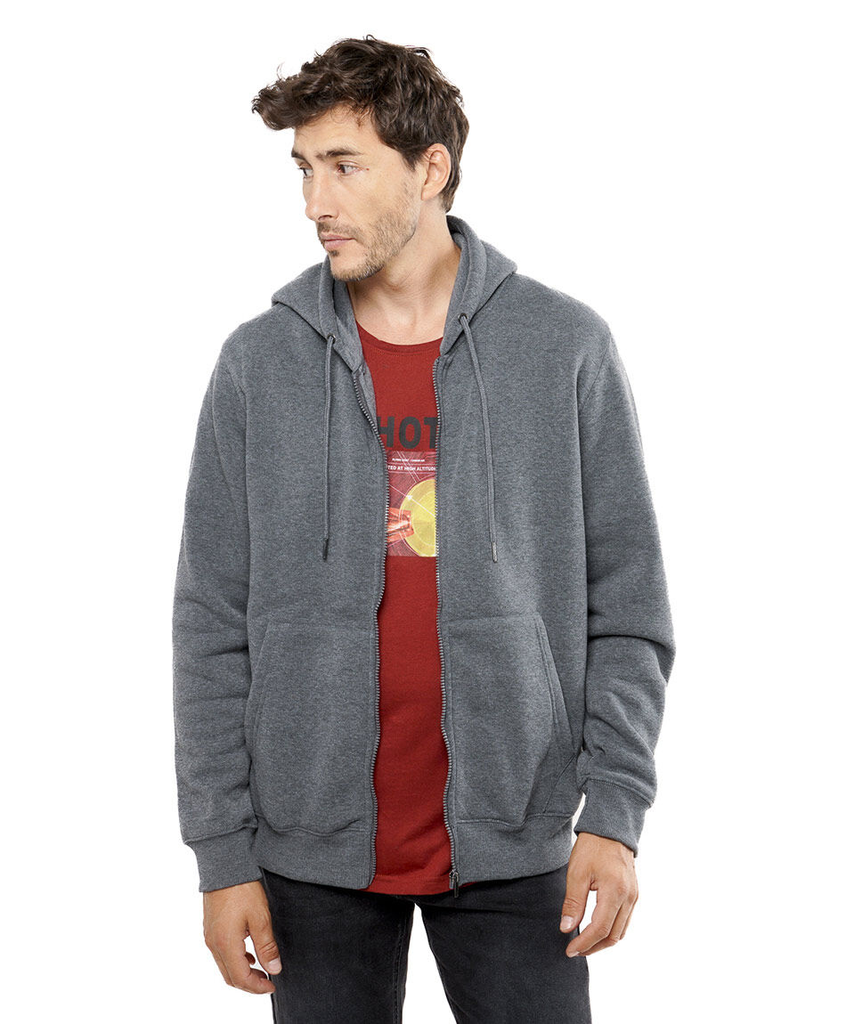 Buzo hombre cierre entero bolsillos