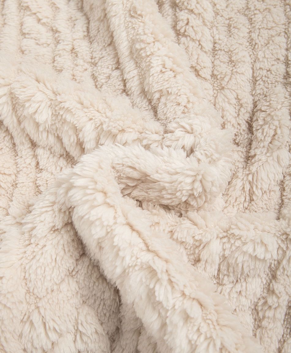 Buzo ni&ntilde;a sherpas trenzado white