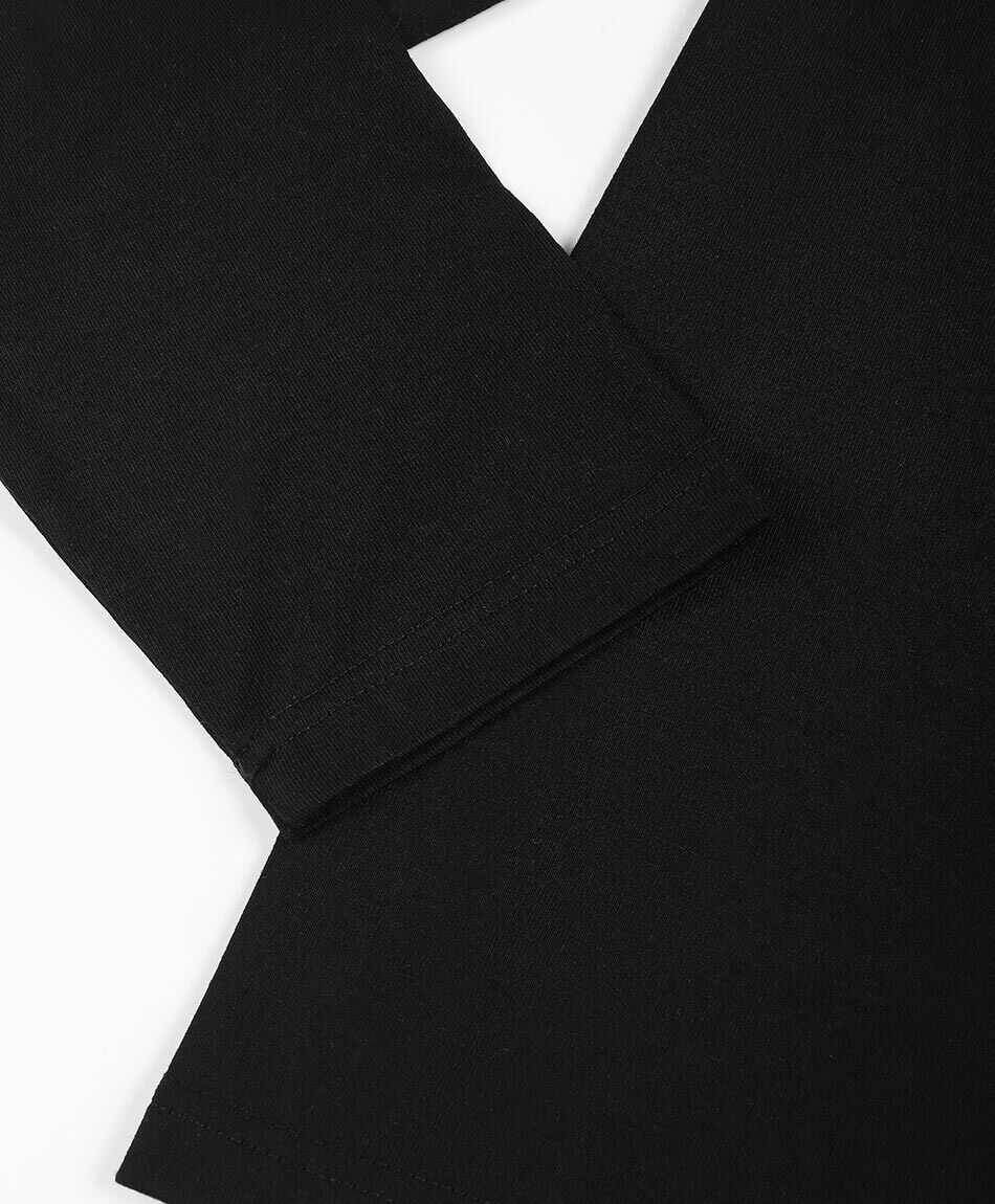 Remera hombre cuello polo negro