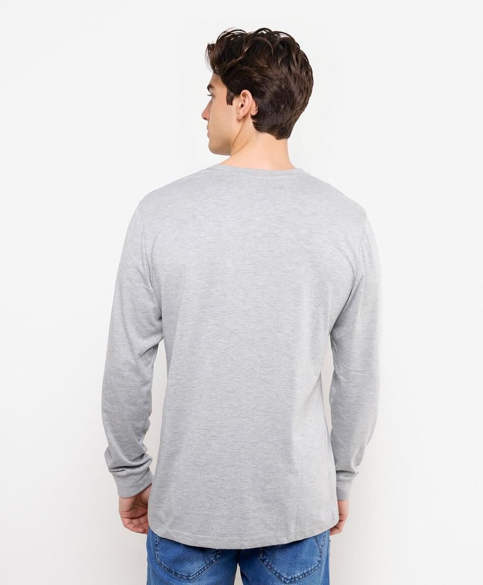 Remera hombre lisa manga larga