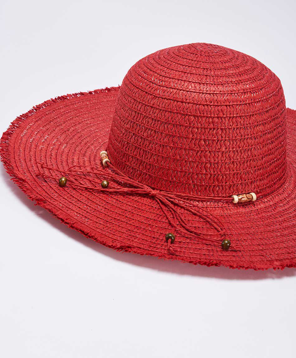 Sombrero mujer rojo