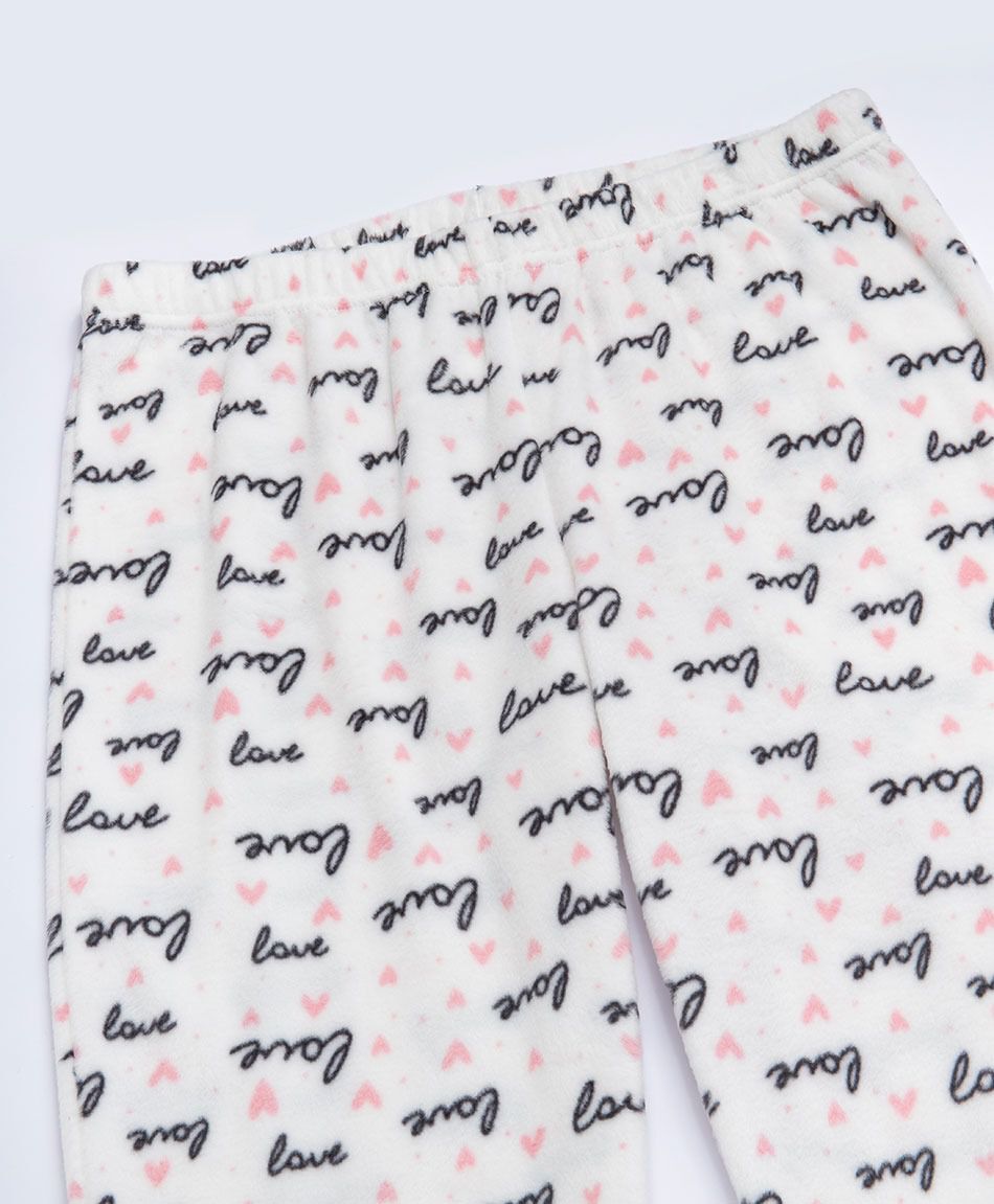 Pijama mujer micropolar letras