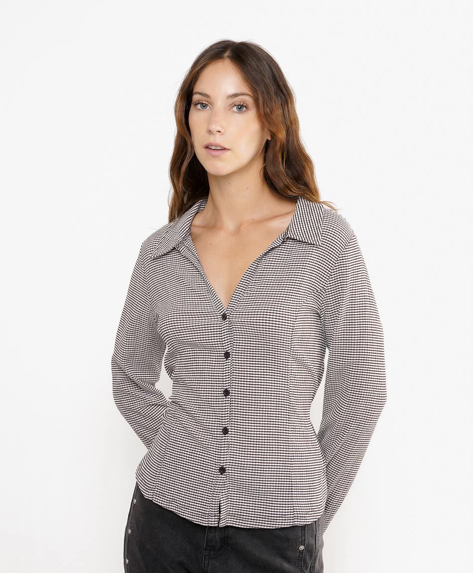 Blusa mujer vichy office style