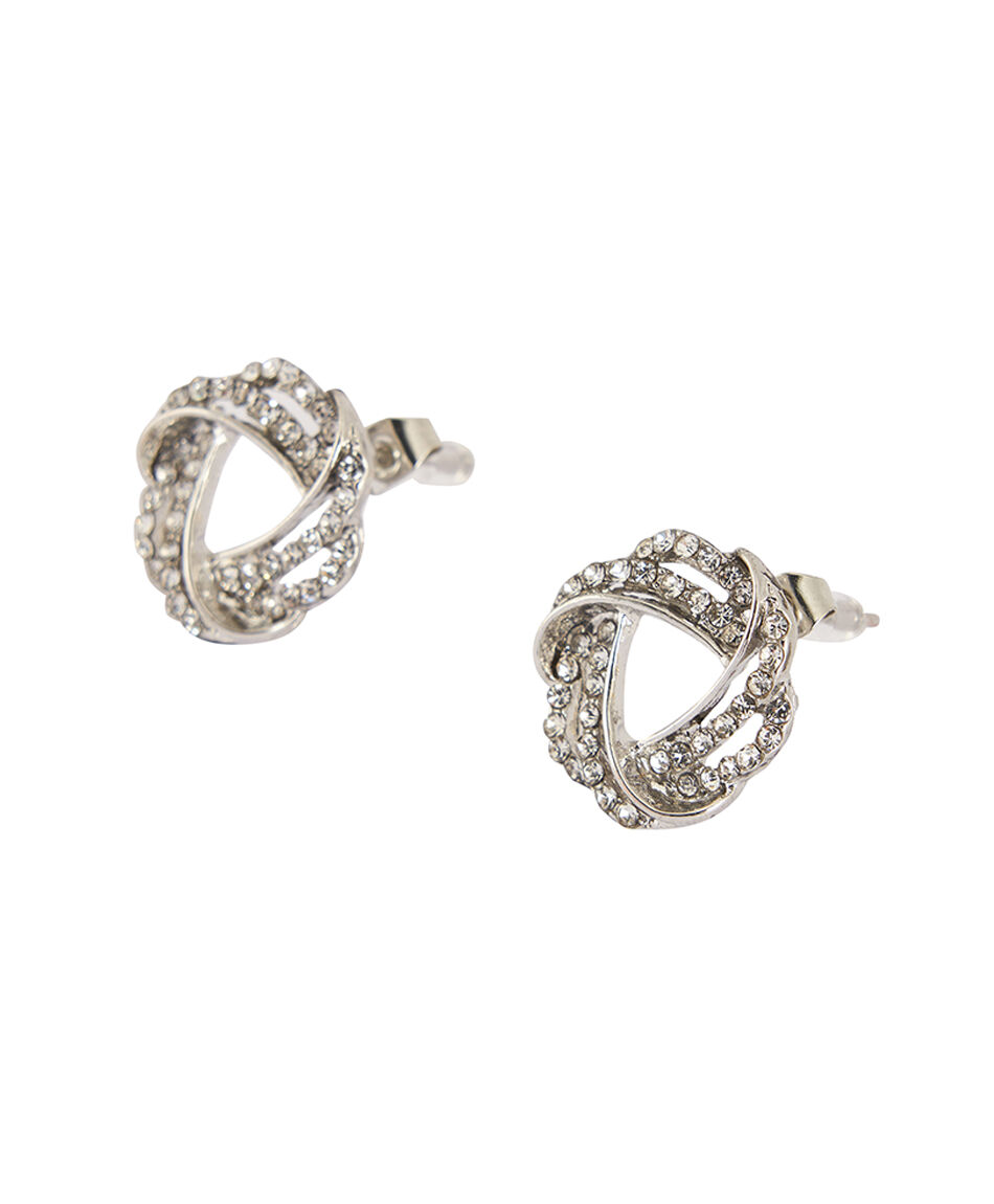 Set aros + collar mujer piedritas