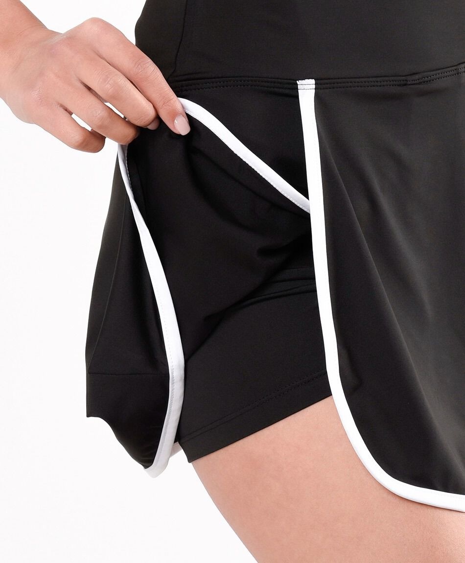 Pollera deportiva mujer short piping