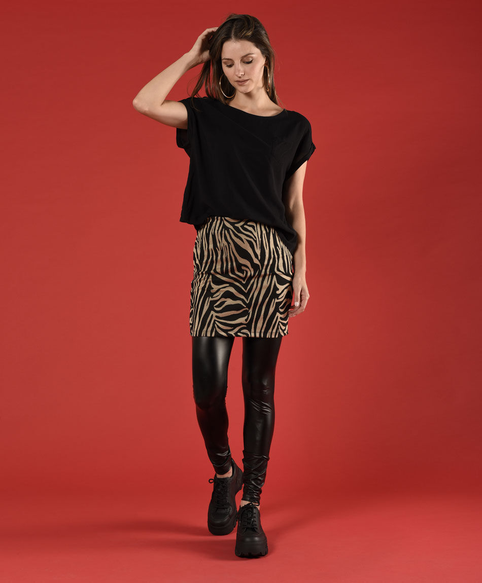 Mini jacquard estampada