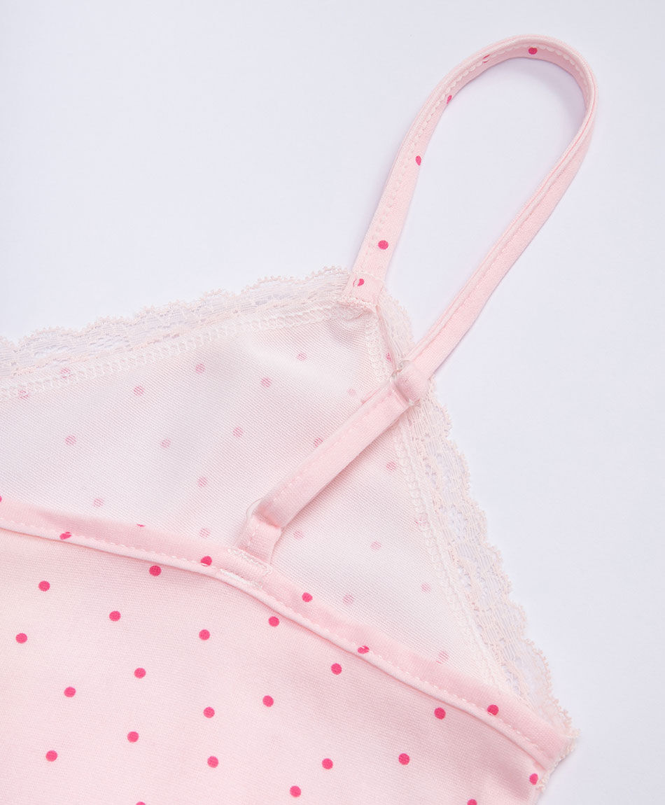 Baby doll mujer puntos rosado