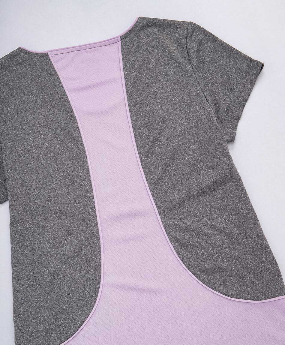 Remera deportiva mujer mix gris