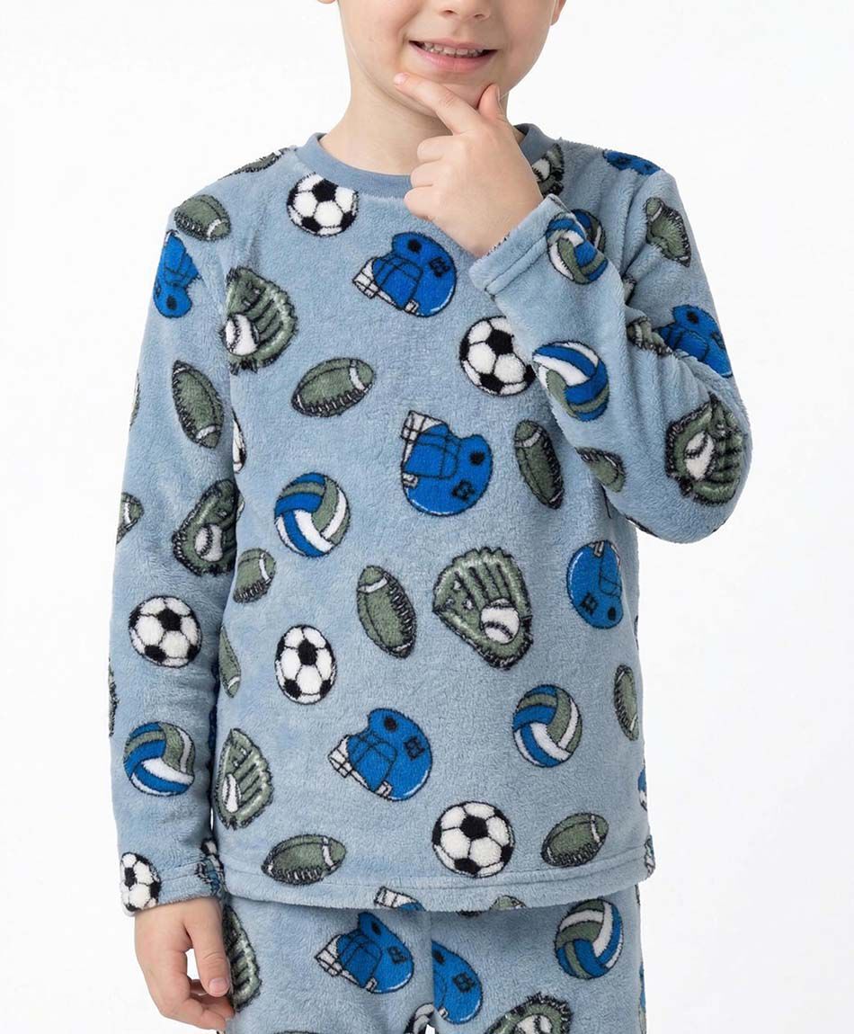 Pijama ni&ntilde;o estampado soccer