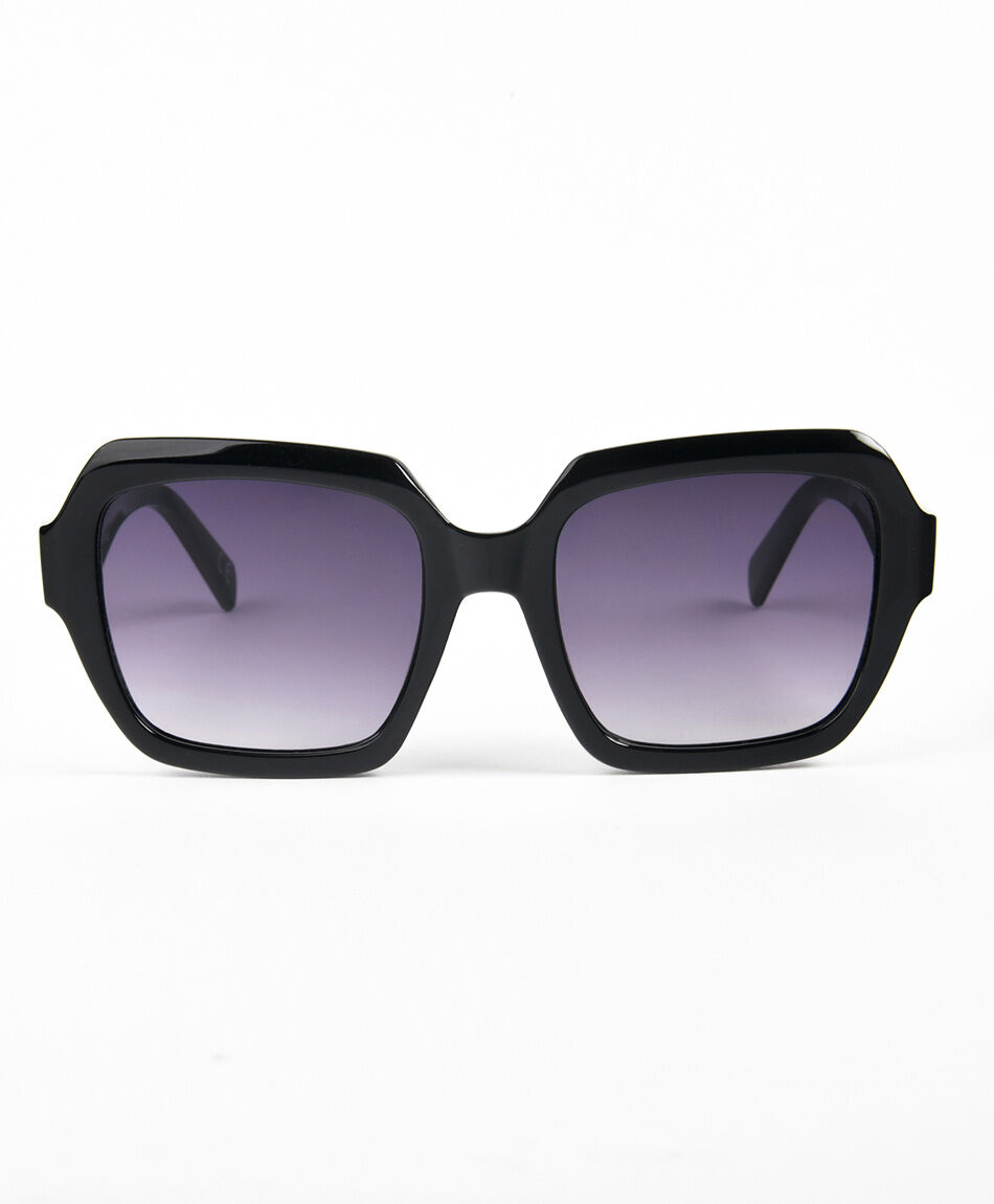 Lentes mujer hexagonal negro