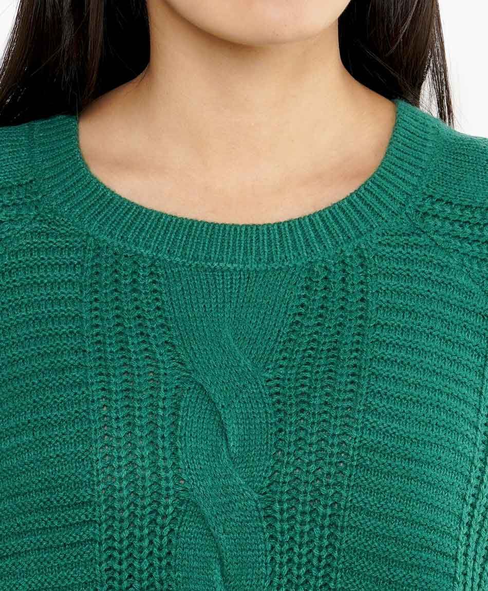 Sweater mujer textura verde