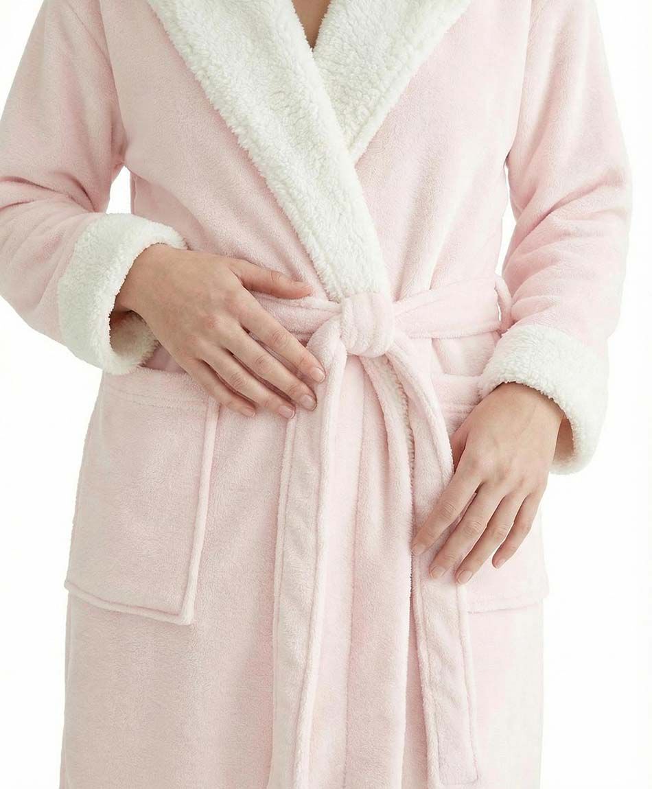 Bata mujer larga con capucha