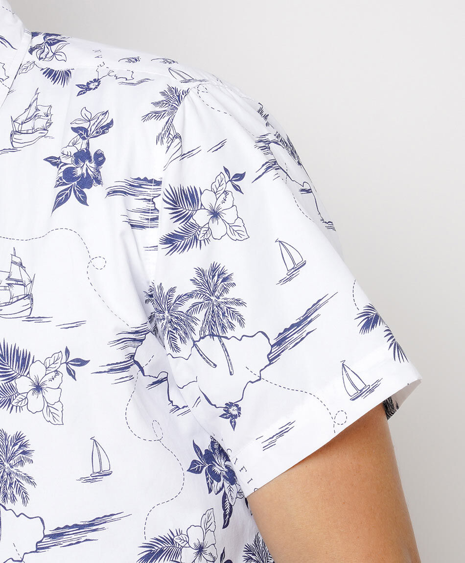 Camisa hombre casual dise&ntilde;o hawaii