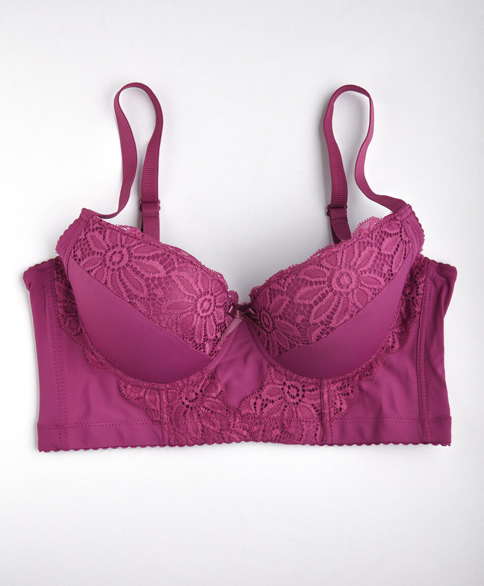 Corpi&ntilde;o mujer push up encajes corset