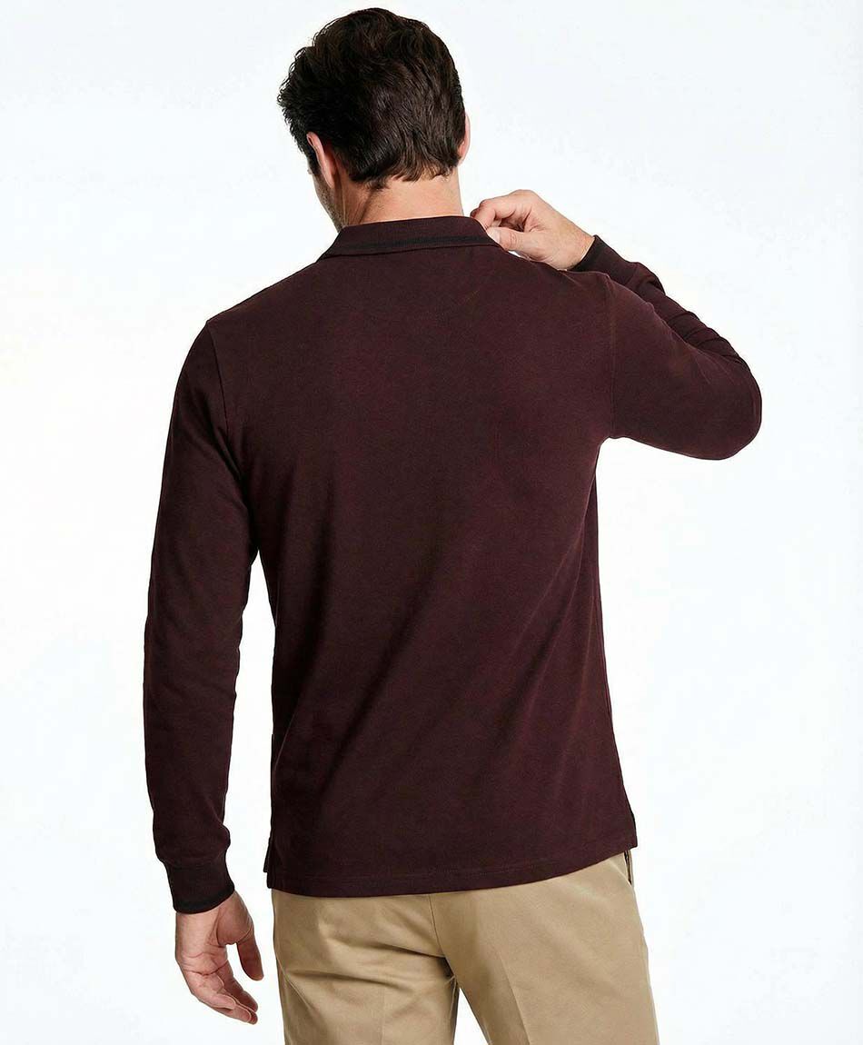 Remera hombre polo burdeo