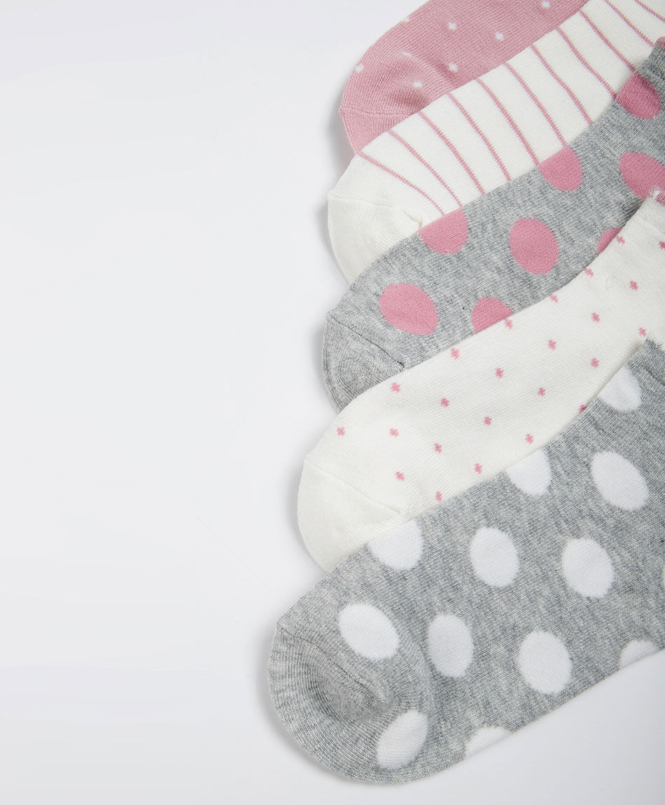 Pack 5 calcetines mujer cortos variados