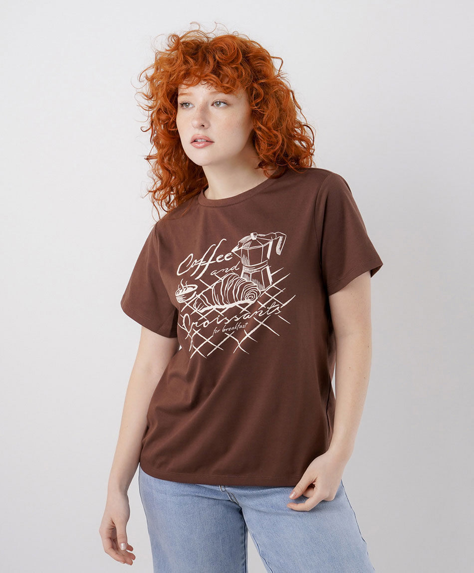 Remera mujer croissant