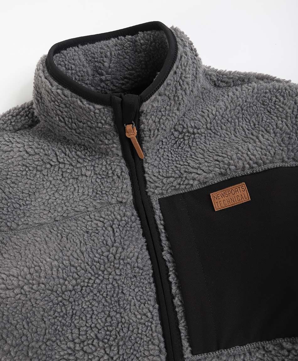 Campera hombre gris melange