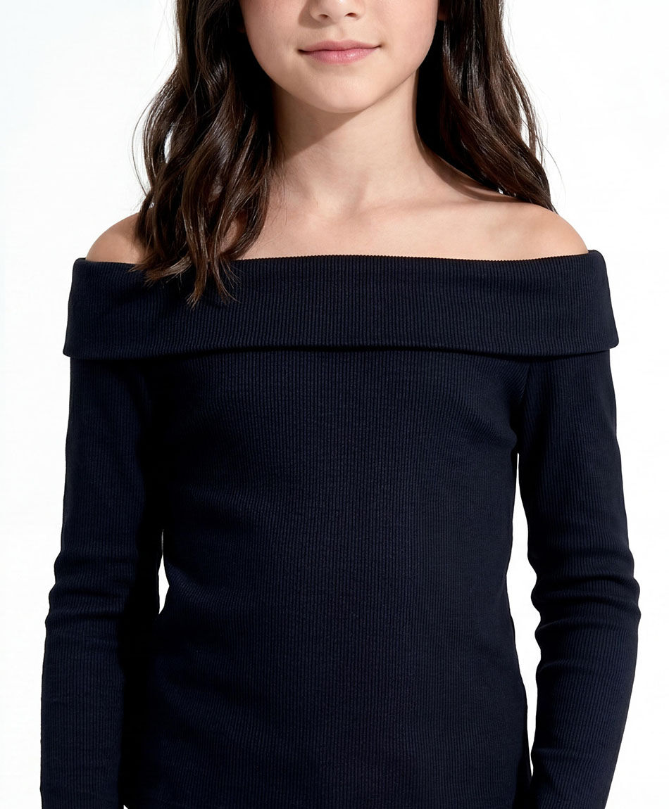 Remera ni&ntilde;a sin hombros