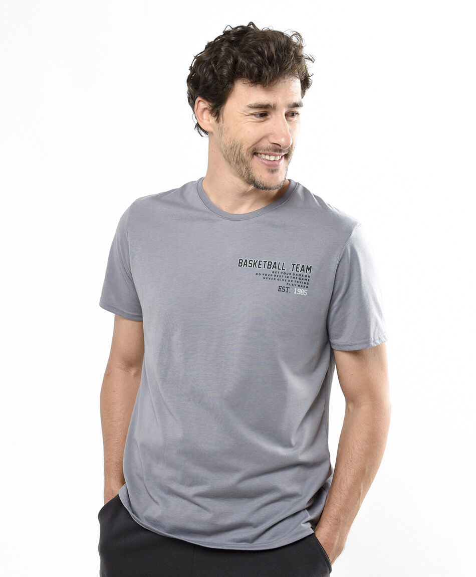 Remera deportiva hombre basketball team