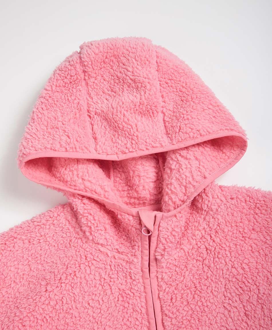 Buzo ni&ntilde;a tela sherpas rosa