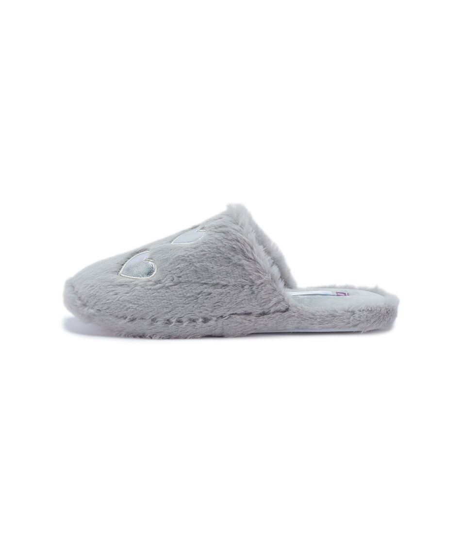 Pantuflas mujer heart silver