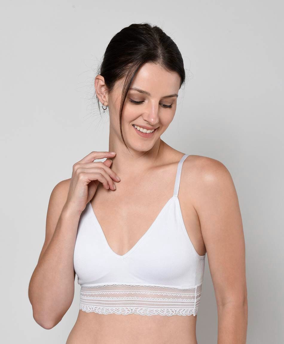 Bralette mujer seamless encaje