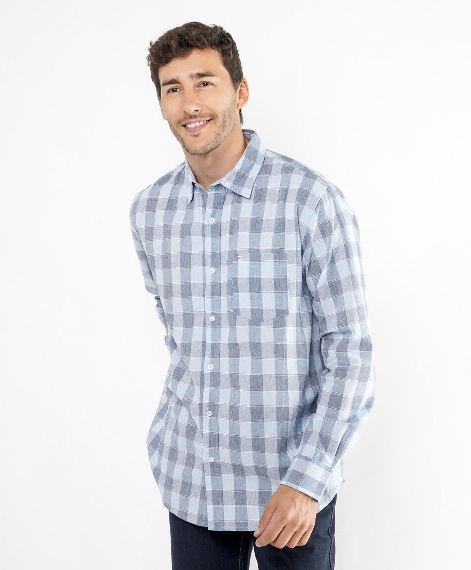 Camisa hombre cuadrill&eacute;