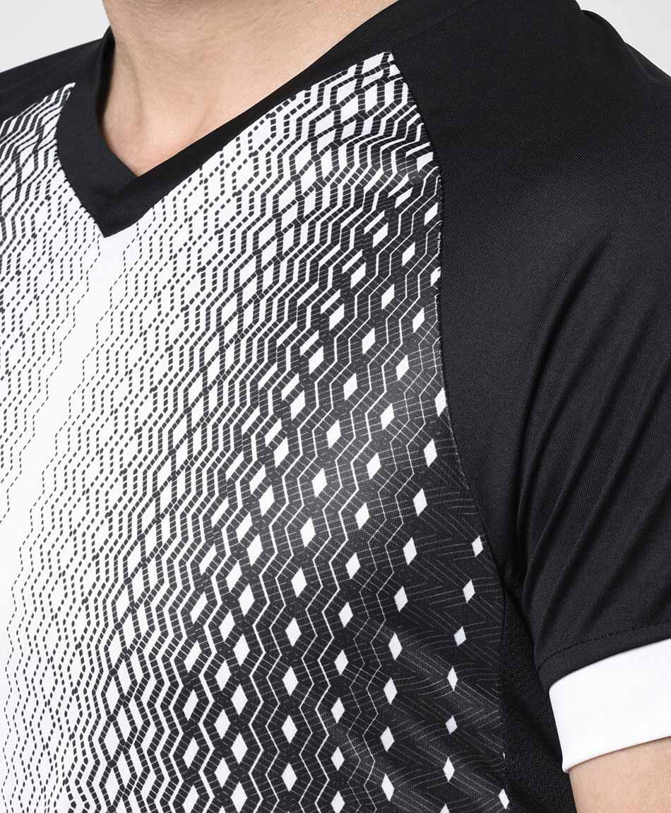 Polera deportiva hombre rombos bicolor