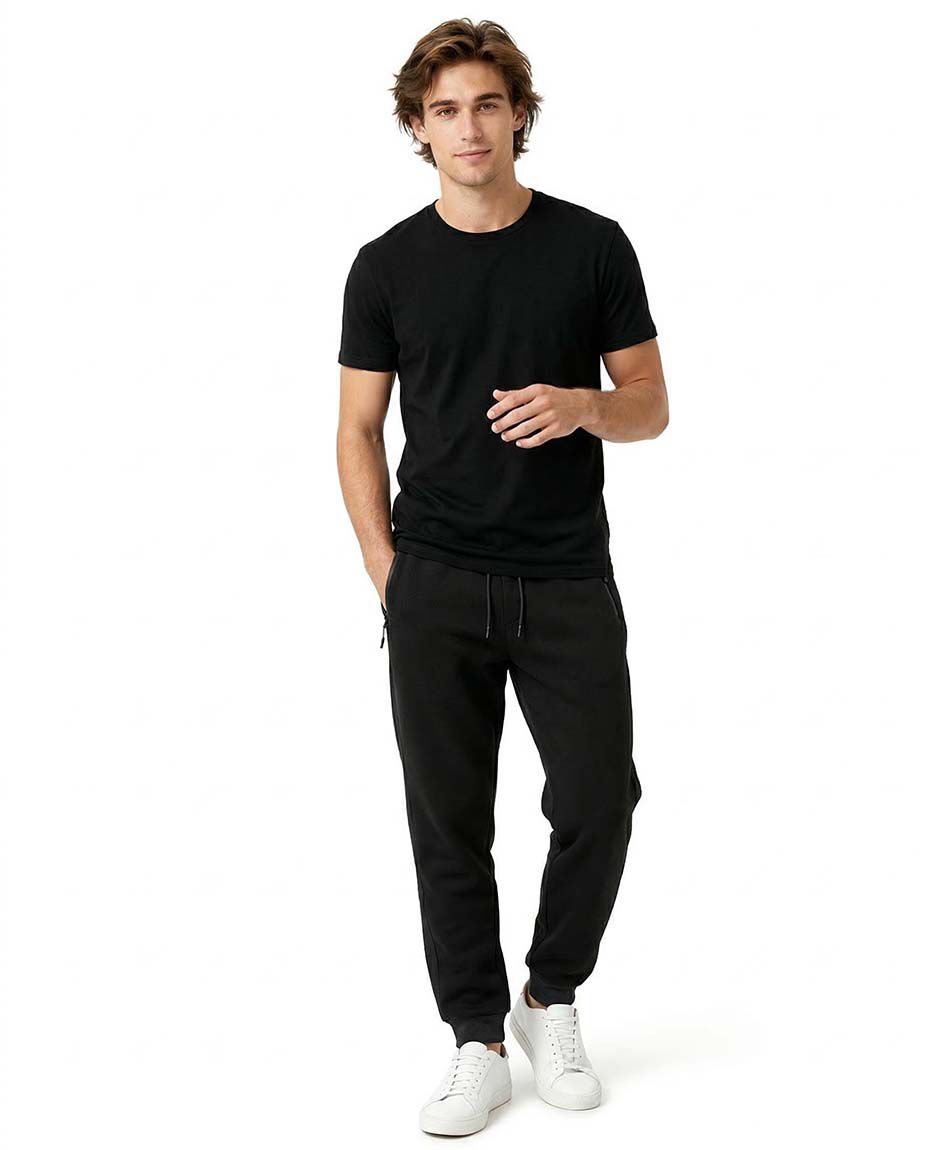 Pantal&oacute;n deportivo hombre jogger negro
