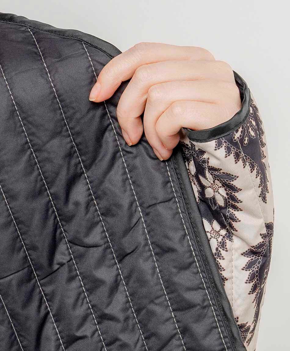 Parka mujer reversible print