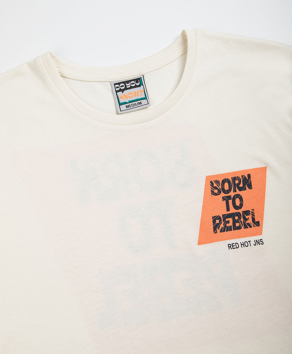 Remera hombre doble estampado rebel