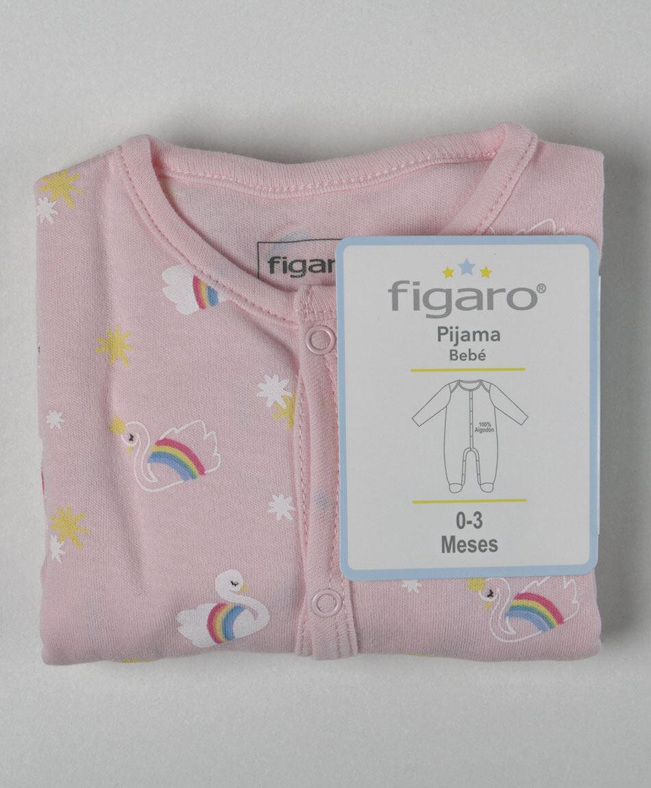 Pijama beb&eacute; cisnes arcoiris