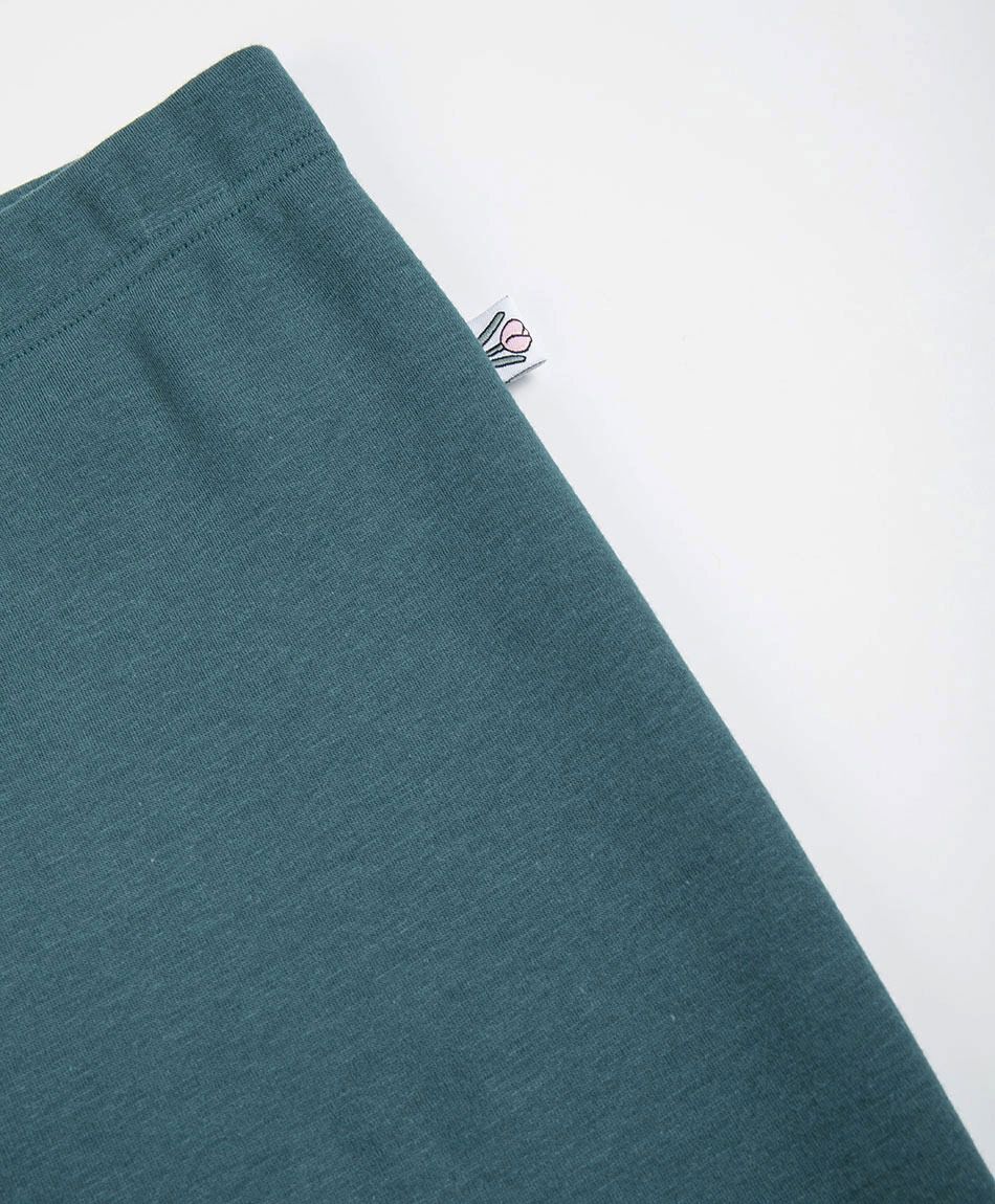 Leggins ni&ntilde;a forrada lisa verdes