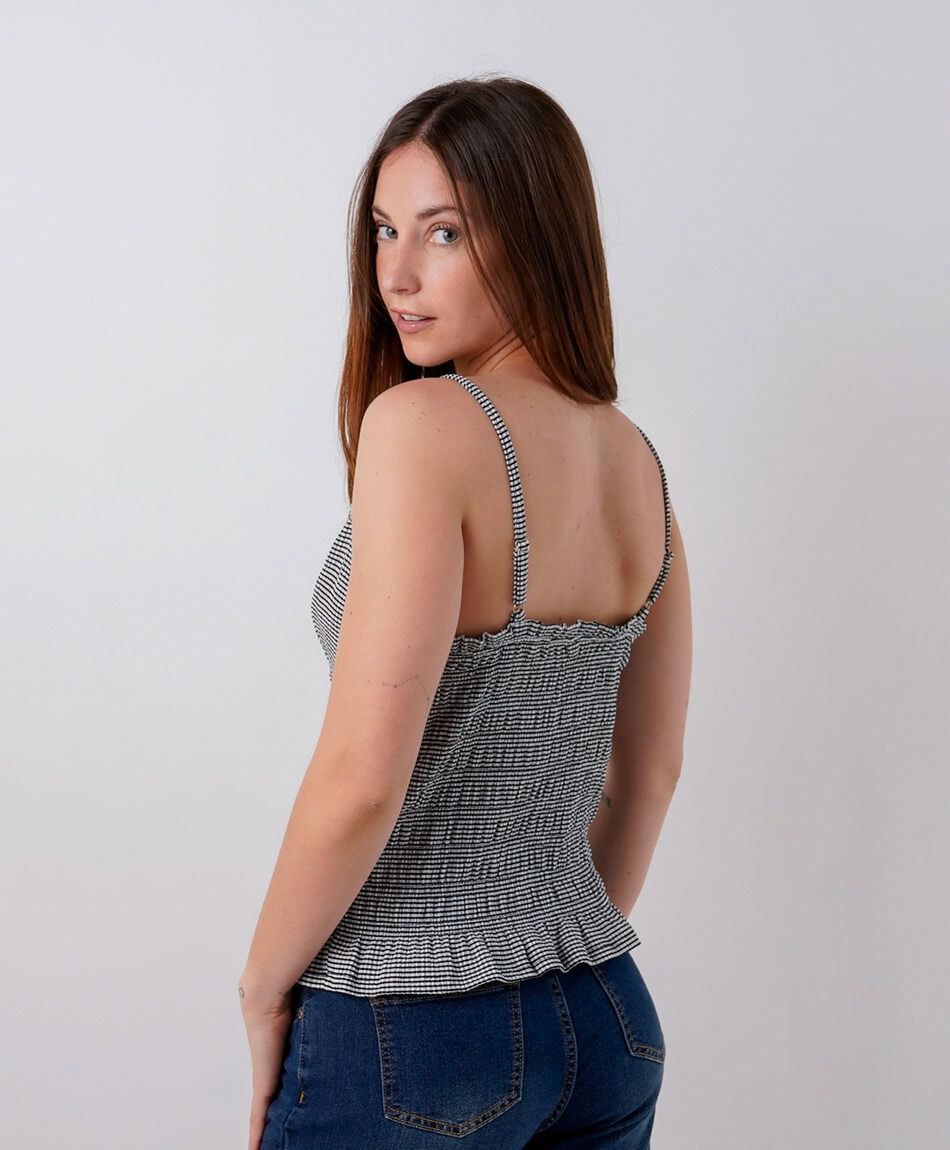Top mujer vichy