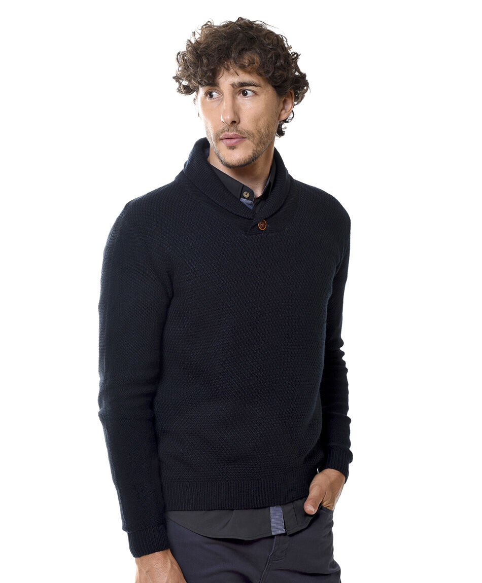 Sweater cuello boton