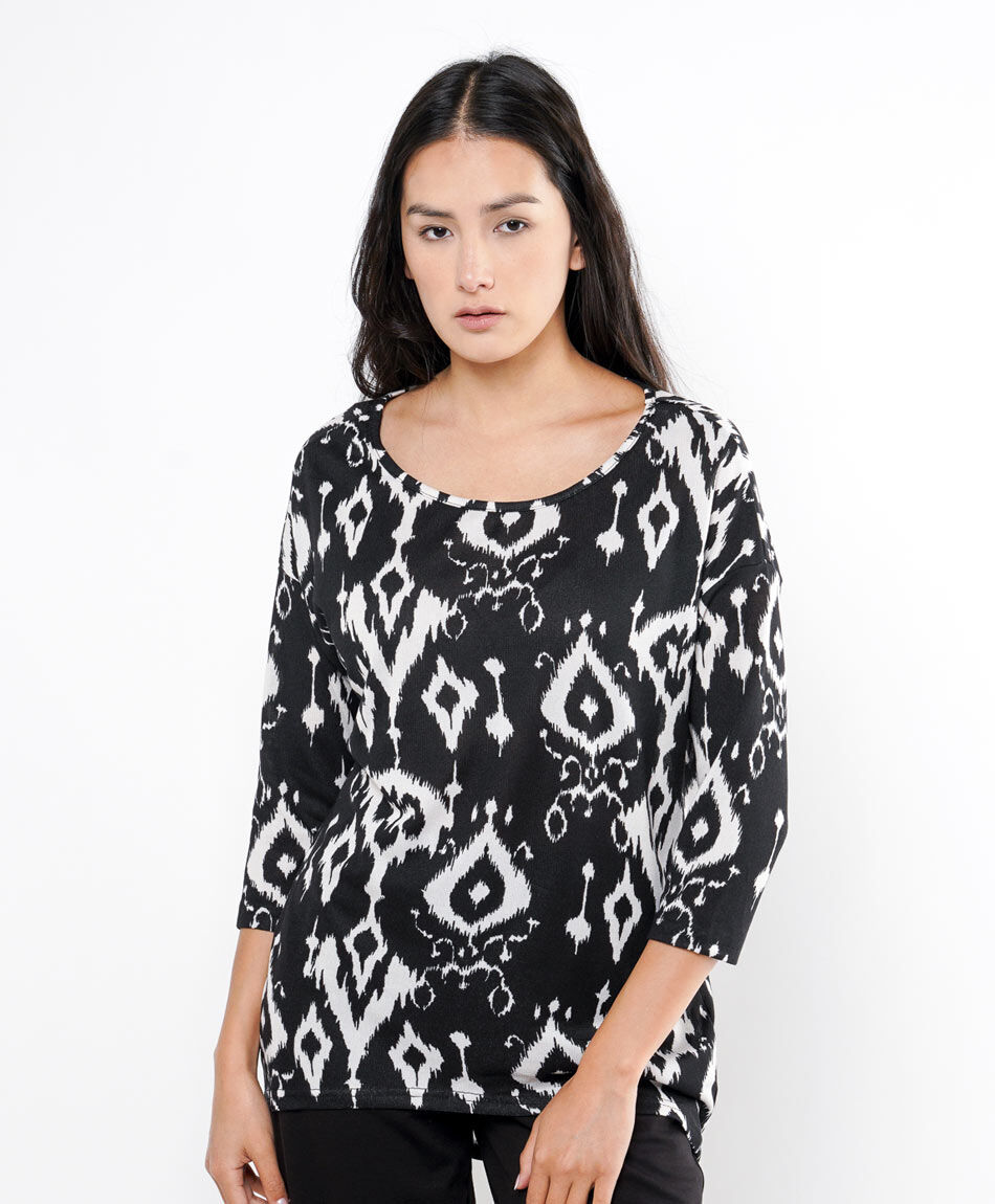 Remera mujer print lanosa