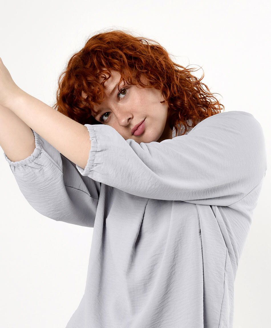 Blusa mujer lisa gris