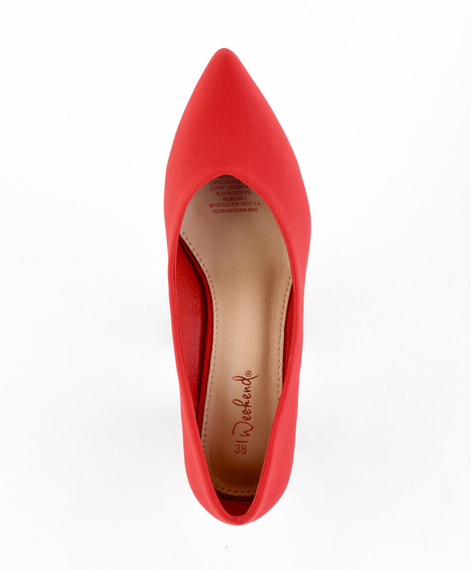 Zapato mujer taco alto rojo