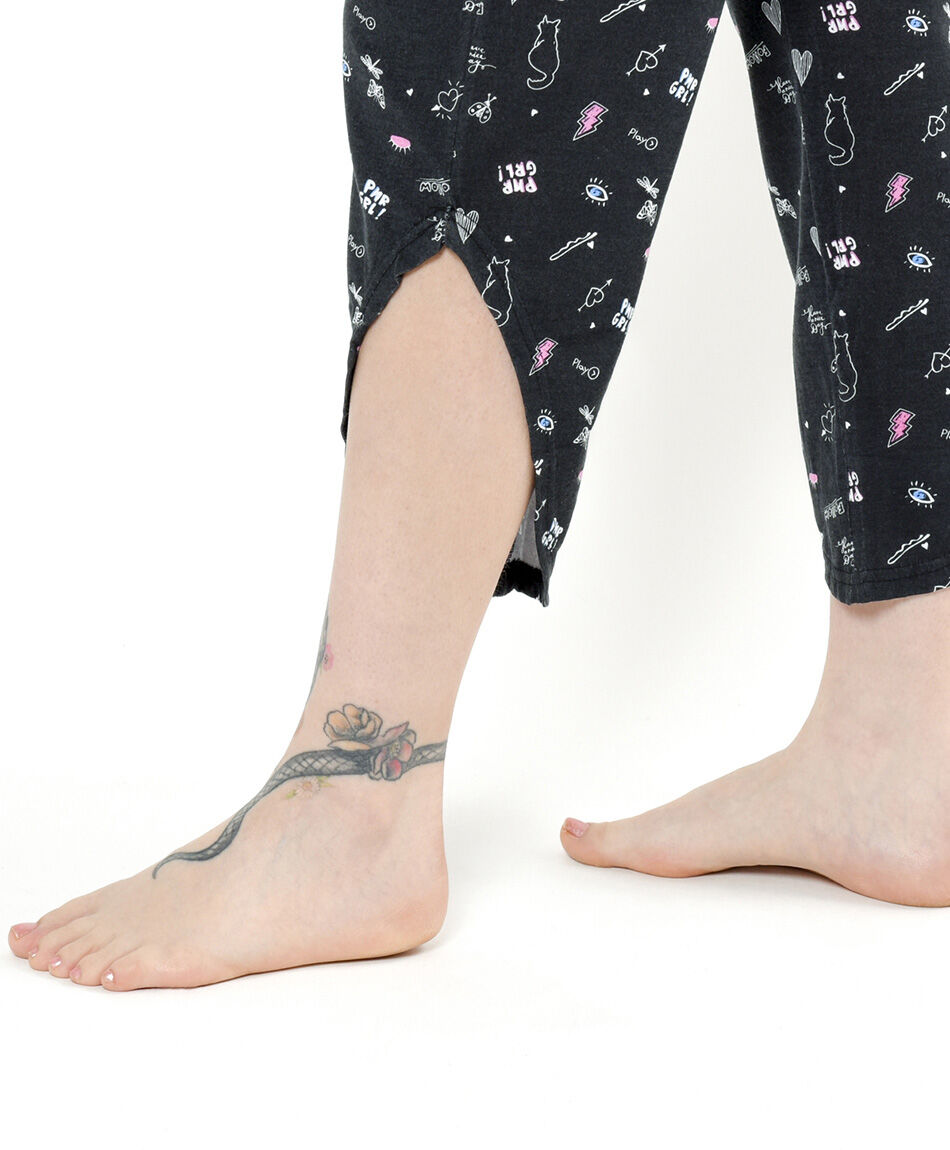 Pijama mujer gatito capri
