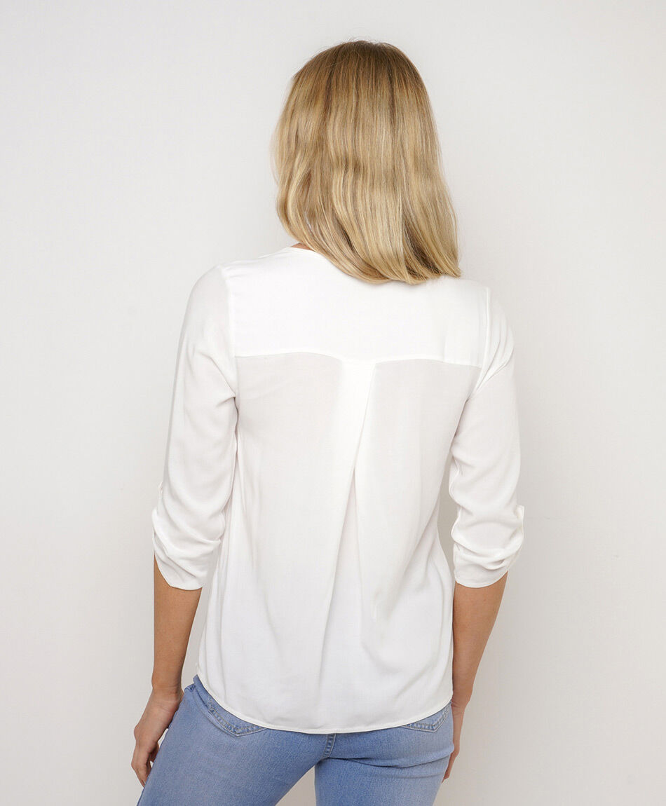Camisa mujer cuello en v