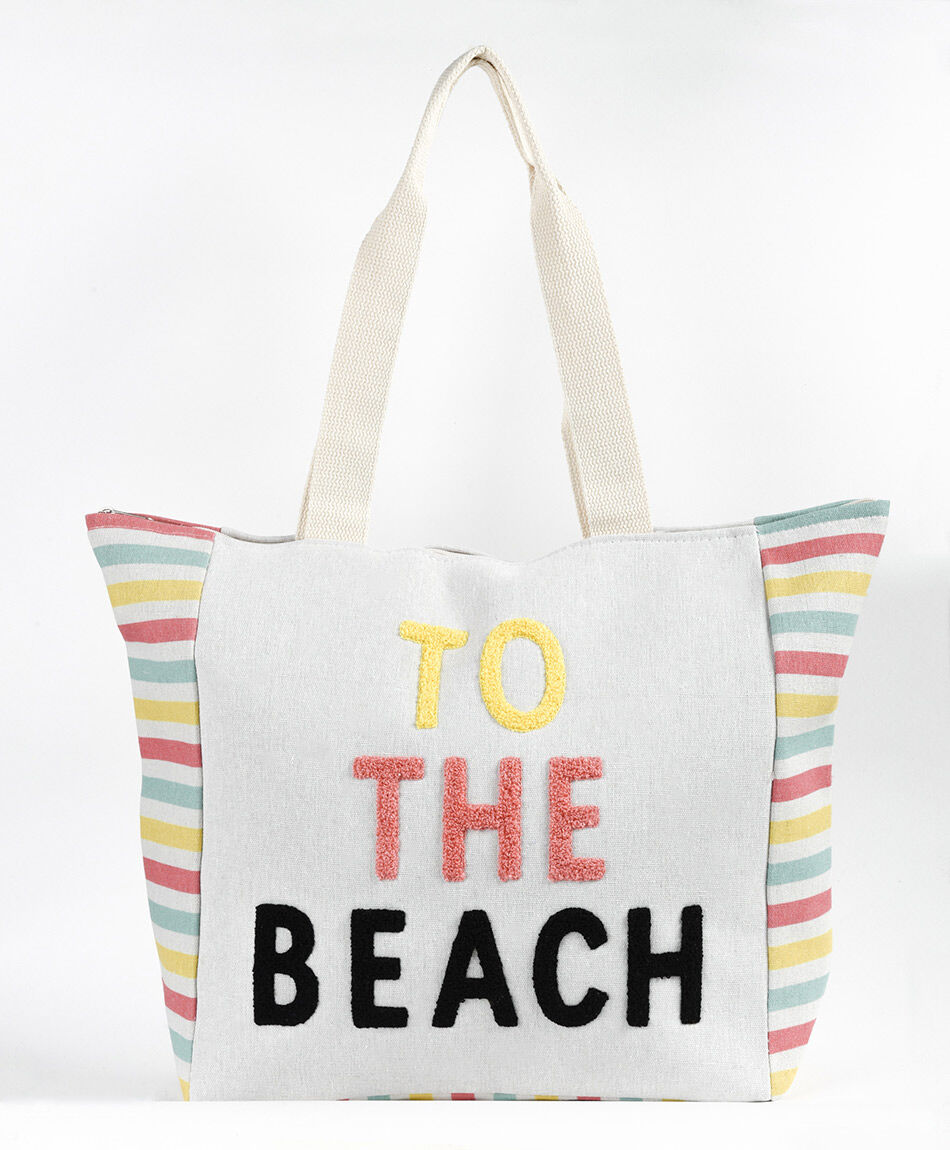 Bolso mujer playa rayas