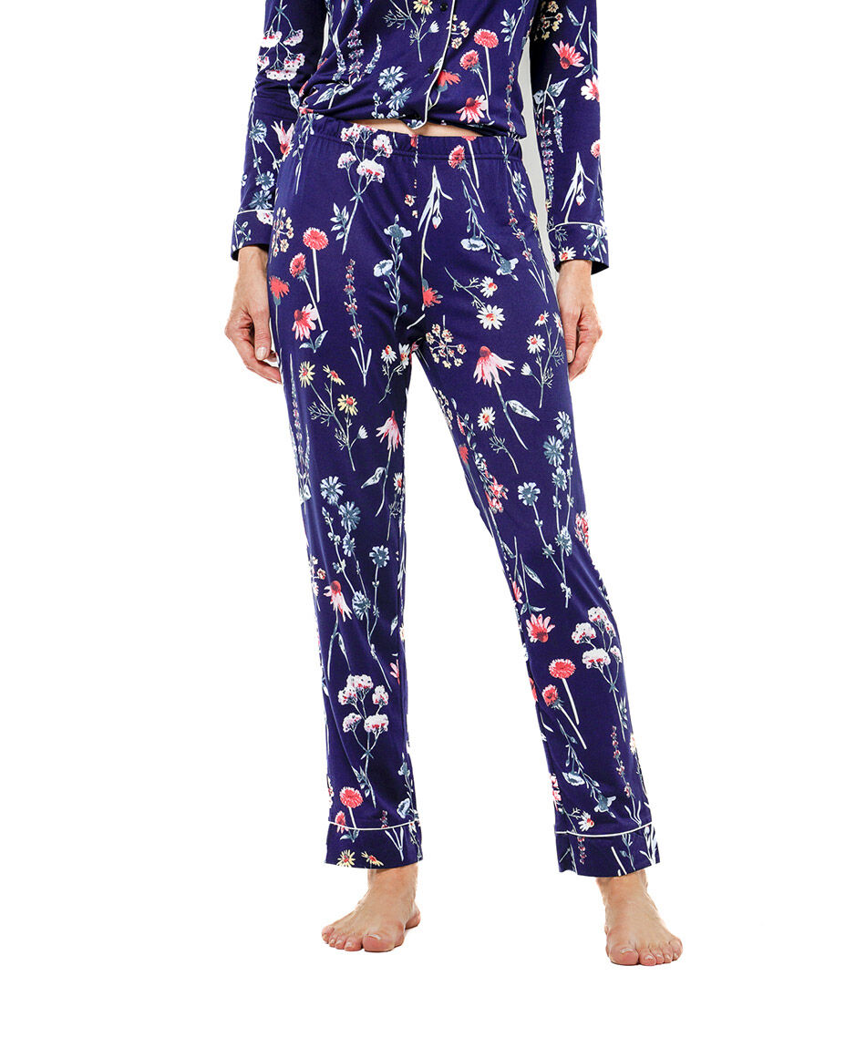 Pijama mujer floreado camisero