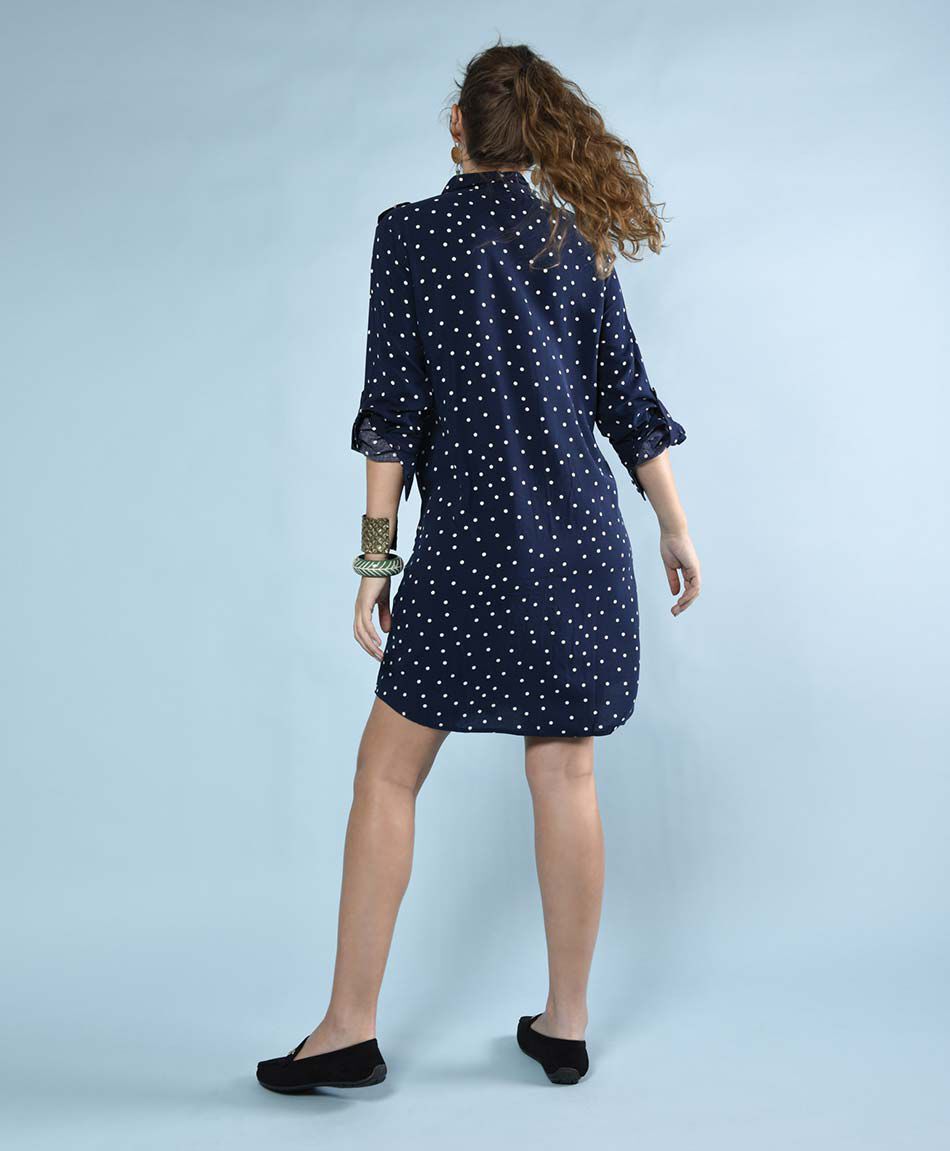 Vestido camisero lunares