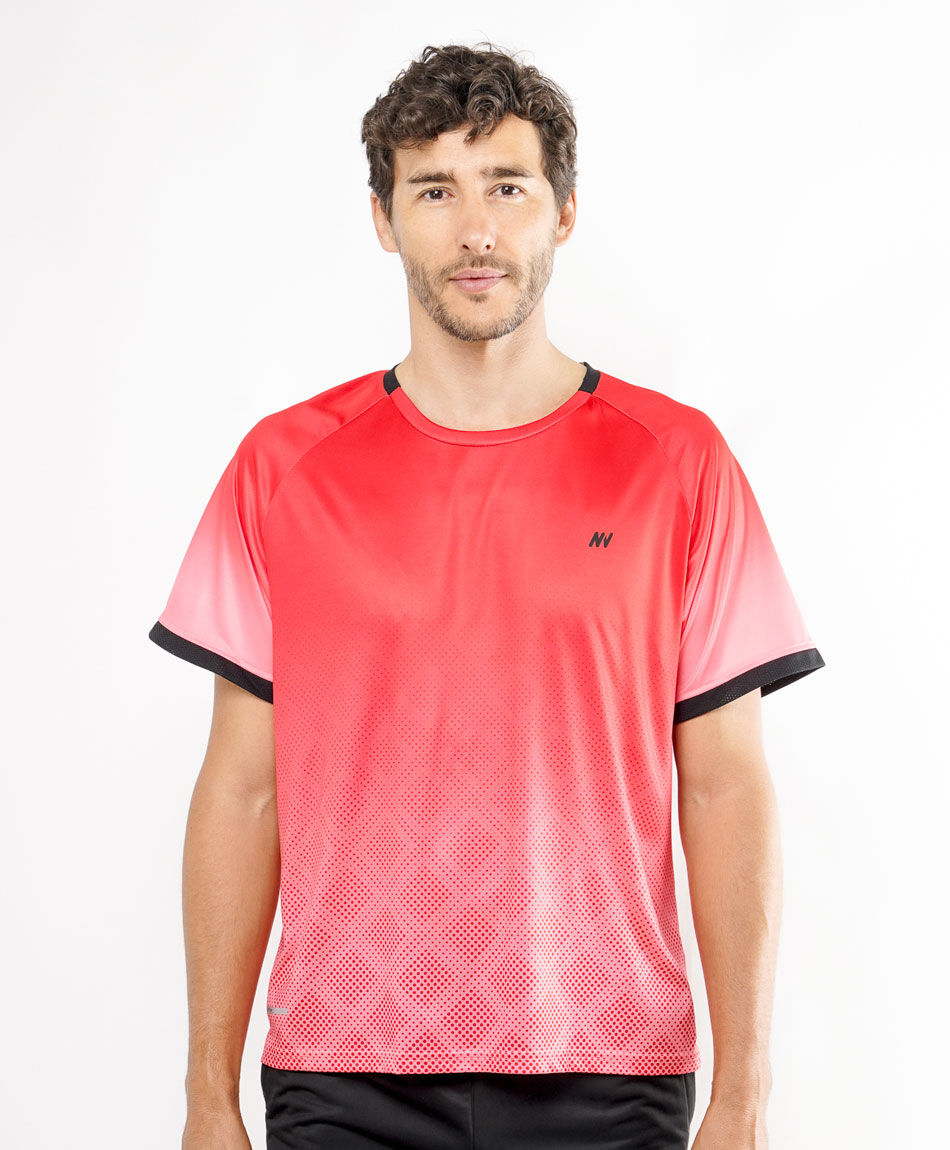 Remera deportiva hombre degrad&eacute; rombos